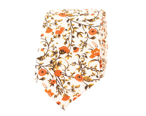 Terracotta Floral Tie