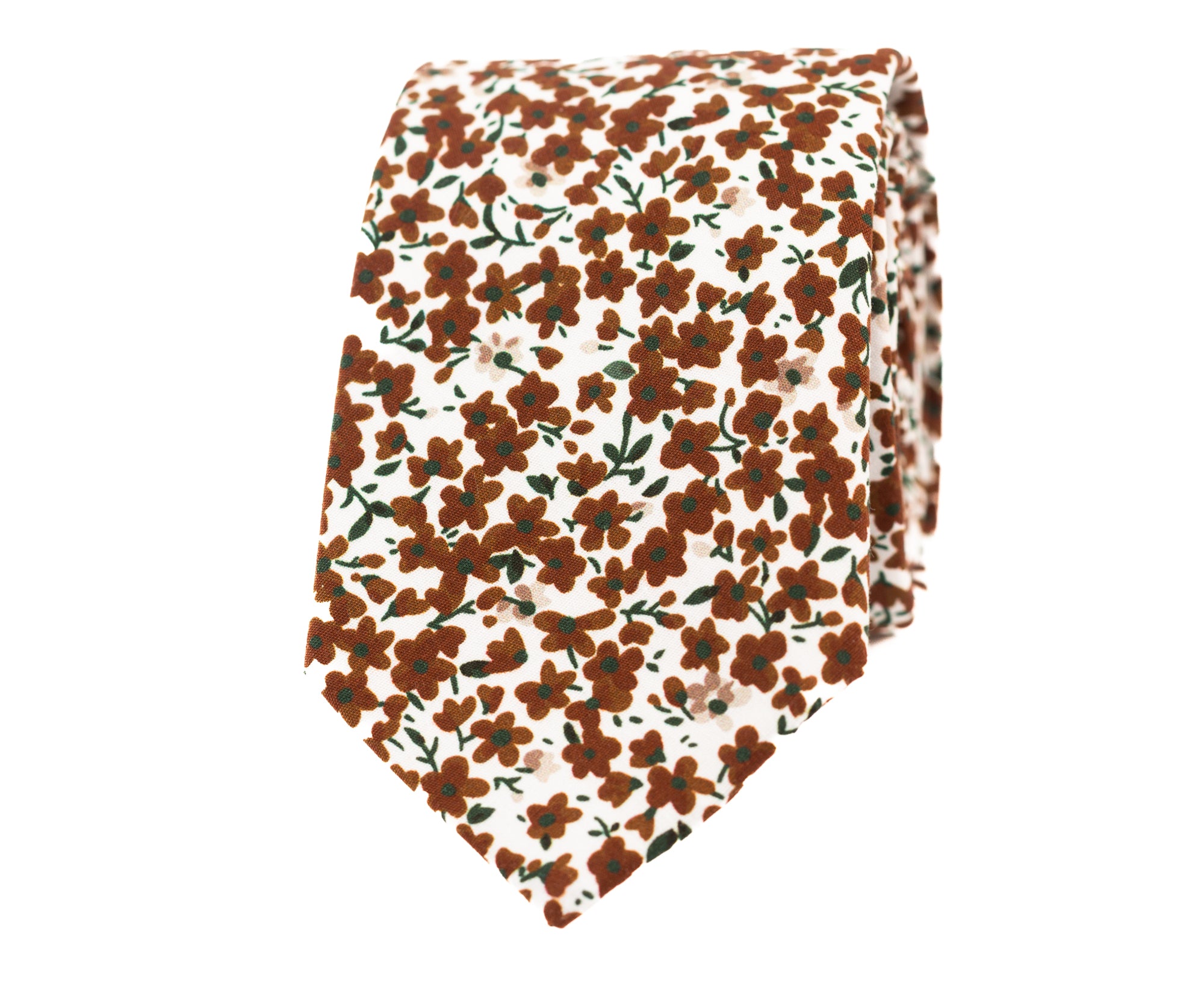 Cinnamon floral tie