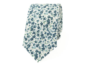 Dusty blue Floral Tie