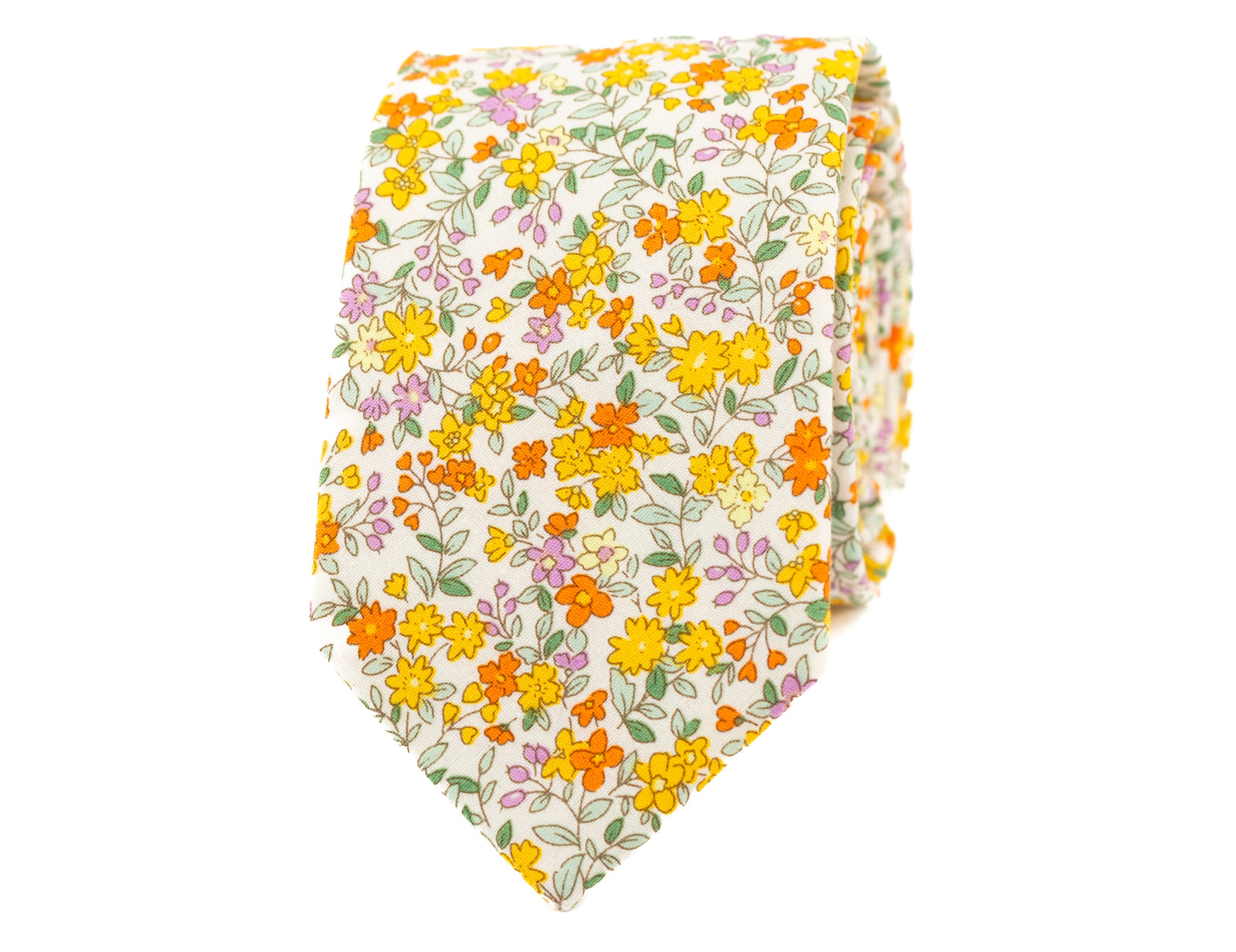 Yellow floral tie