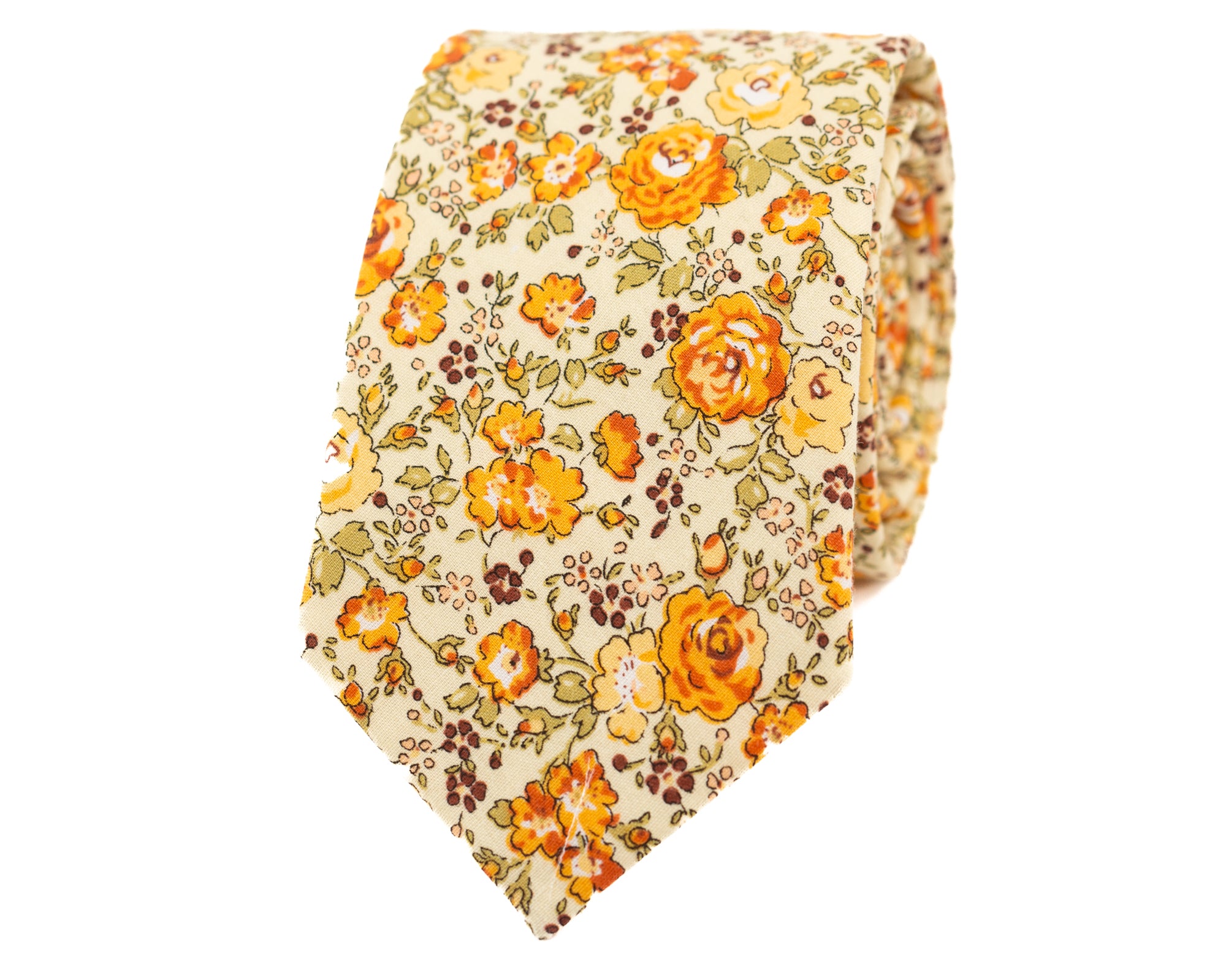 Yellow floral tie