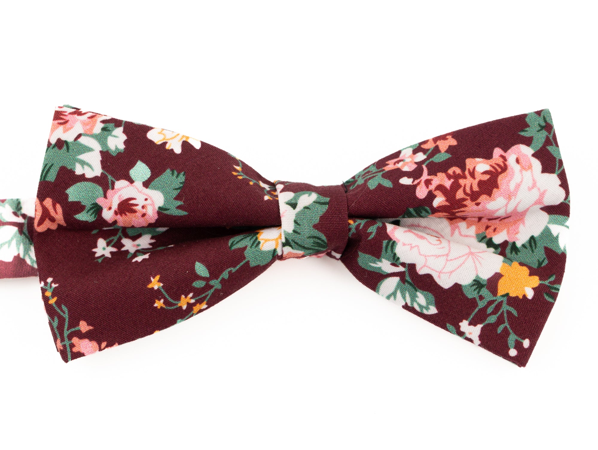 Burgundy floral tie