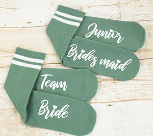 Sage Green Bridesmaids Grip Socks