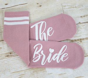 Dusty Rose Bridesmaids Grip Socks: