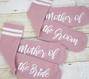 Dusty Rose Bridesmaids Grip Socks: