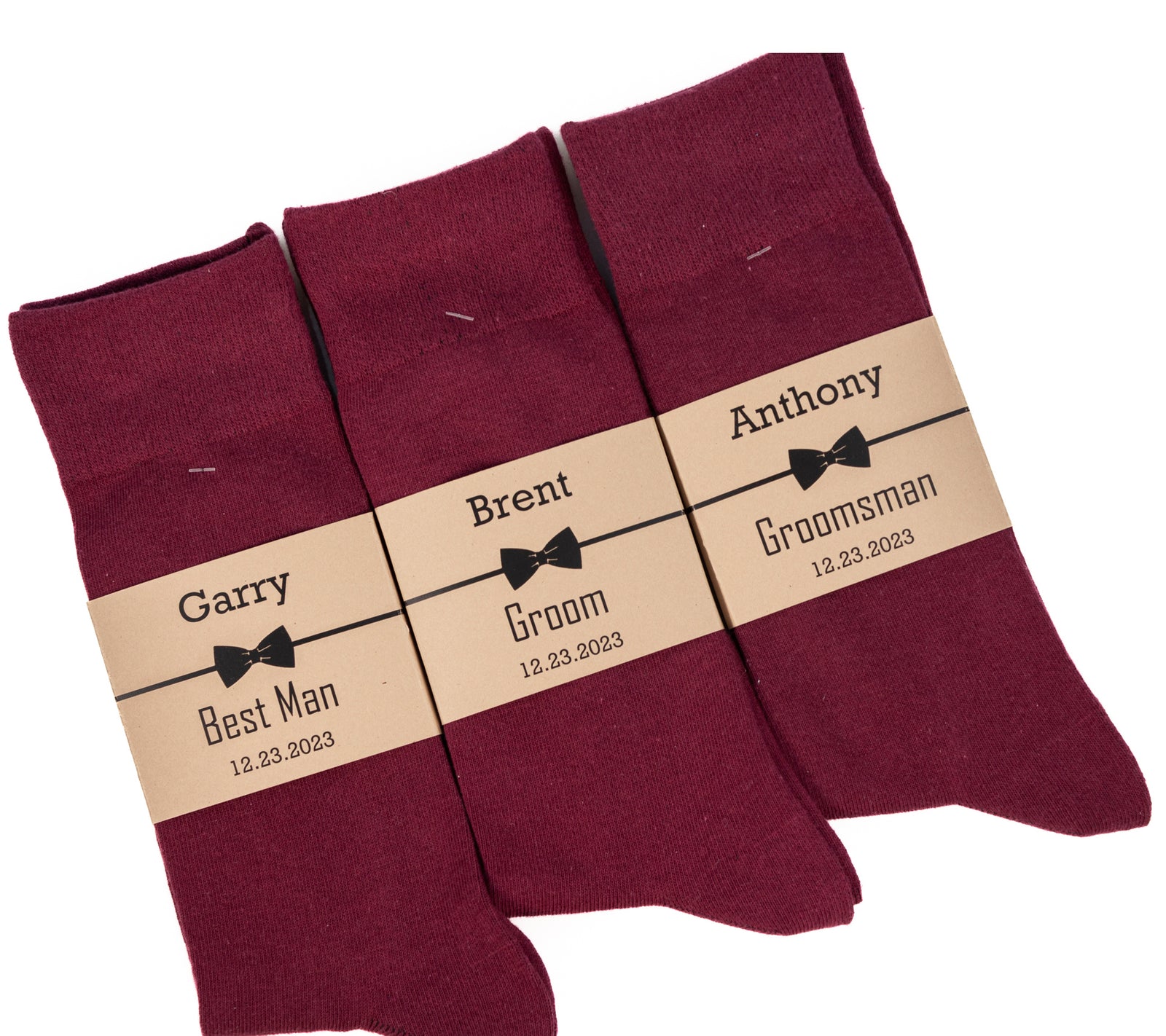 Burgundy Solid Socks