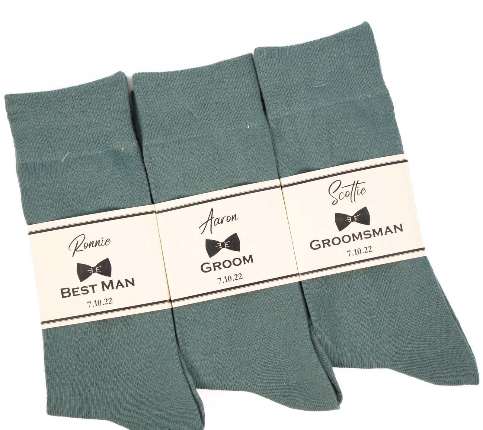 Dark Sage Green Solid Socks
