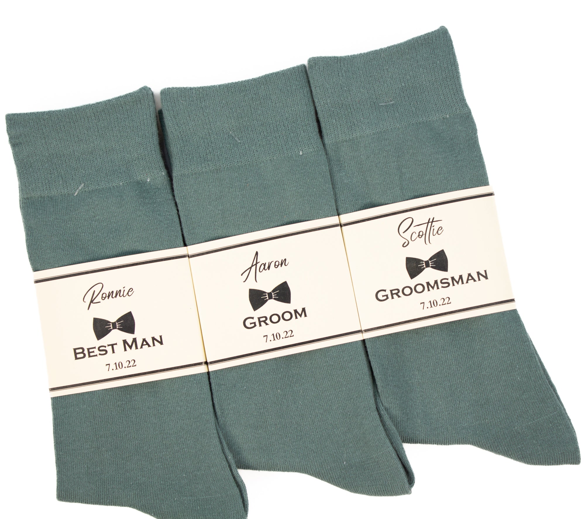 Dark Sage Green Solid Socks