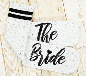 Navy Bridesmaids Grip Socks: