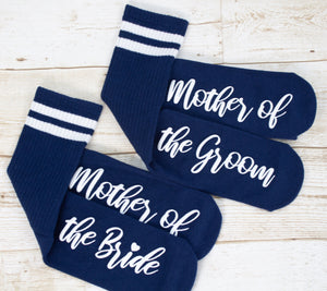 Navy Bridesmaids Grip Socks: