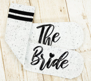 Black Bridesmaids Grip Socks