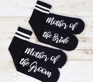 Black Bridesmaids Grip Socks