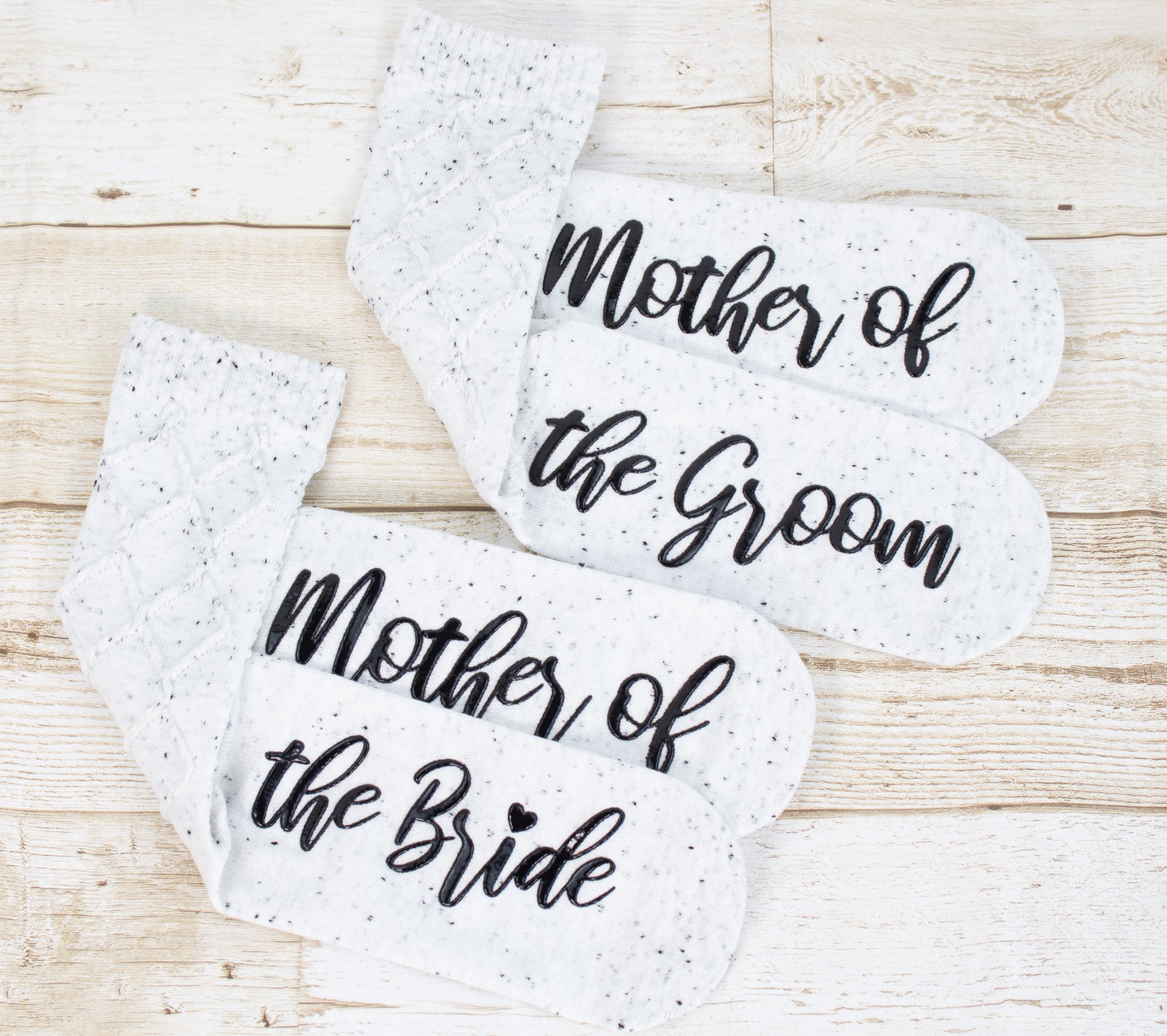 White Bridesmaids Grip Socks